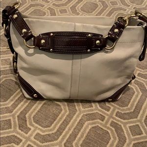 Coach Ivory Leather Carly Hobo Bag